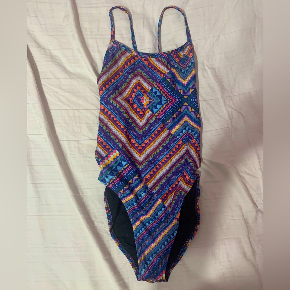 Jolyn tie back training suit, discontinued print, size 28